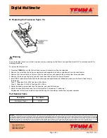 Preview for 27 page of Tenma UT60C Operating Manual