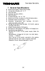 Preview for 16 page of Tenmars TM-185A User Manual