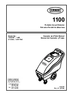 Tennant 1100 Operator And Parts Manual preview