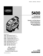 Tennant 5400 Operator And Parts Manual preview