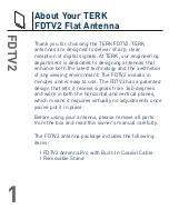 Preview for 2 page of TERK Technologies FDTV2 Owner'S Manual