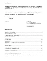 Preview for 2 page of Termofor INDIGIRKA-2 Installation And Operation Owner'S Manual