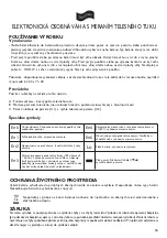 Preview for 37 page of Terraillon ELECTRONIC BATHROOM SCALE BODY FAT ANALYSER Manual