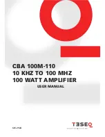 Preview for 1 page of Teseo CBA 100M-110 User Manual