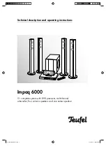 Teufel Impaq 6000 Technical Description And Operating Instructions preview