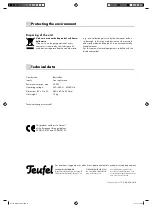 Preview for 8 page of Teufel T 800 SW Technical Description And Operating Instructions