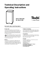 Preview for 1 page of Teufel US 2110/1 SW Operating Instructions Manual