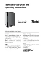 Teufel US 8112/1 SW Technical Description And Operations Manual preview