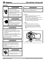 Preview for 6 page of Textron Greenlee 1990 Operation Manual