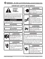 Preview for 3 page of Textron Greenlee EK1550LT Operation Manual