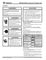 Preview for 6 page of Textron Greenlee GATOR EK628L Operation Manual