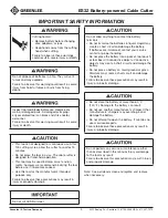 Preview for 4 page of Textron Greenlee GATOR ES32 Instruction Manual