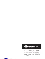 Preview for 20 page of Textron GREENLEE RK1230 Instruction Manual