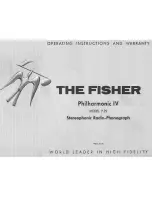 Preview for 1 page of The Fisher P-29 Operating Instructions And Warranty