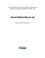 Preview for 20 page of The Handy THPCS18 Operator'S Manual And Parts List