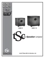 The Speaker Company ASW-8 User Manual preview