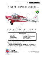 The World Models Manufacturing 1/4 SUPER CUB Instruction Manual preview