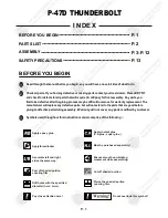 Preview for 2 page of The World Models Manufacturing P-47D THUNDERBOLT Instruction Manual