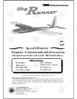 The World Models Manufacturing Sky Runner Instruction Manual preview