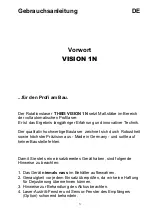 Preview for 3 page of THEIS VISION 1N Instruction Manual