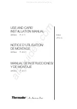 Thermador LFTD 30 Series Use And Care/Installation Manual preview