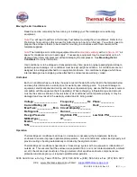 Preview for 5 page of Thermal Edge CS011-D48 Series User'S & Technical Manual