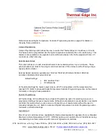 Preview for 11 page of Thermal Edge CS020 Series User'S & Technical Manual