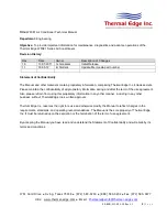 Preview for 2 page of Thermal Edge WF081 Series User'S & Technical Manual