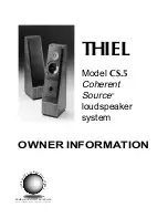 Thiel CS.5 Owner'S Information preview