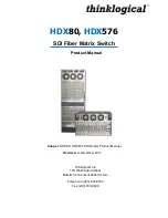 Preview for 1 page of Thinklogical HDX576 Product Manual