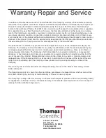 Preview for 44 page of Thomas Scientific 5300A20/F48025-TS Operation Manual And Parts List