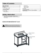 Preview for 2 page of Thomasville Ellamar THMSVL36CVDG Use And Care Manual