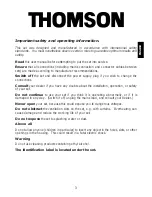 Preview for 2 page of THOMSON ASR08T User Manual