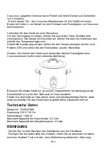 Preview for 18 page of THOMSON COUSCOOK THCS07860 User Manual