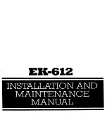 TIE EK-612 Installation Instructions Manual preview