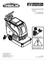 Timberline XS Compact 17" Disk Pad Assist Operating Instructions Manual preview