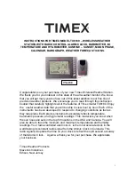 Preview for 1 page of Timex TX6180 Instructions Manual