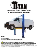 Preview for 1 page of Titan Lifts HD2P-10000AC-D Installation, Operation & Maintenance Manual