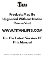 Preview for 10 page of Titan Lifts ROT-4500 Installation, Operation & Maintenance Manual