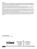 Preview for 56 page of Titan 0290005 Owner'S Manual