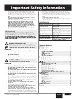 Preview for 3 page of Titan 0552600 Owner'S Manual