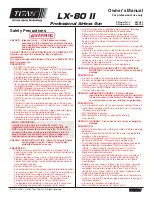 Titan LX-80 2 Owner'S Manual preview