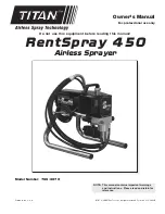 Preview for 1 page of Titan RentSpray 450 Owner'S Manual