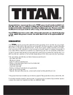 Preview for 2 page of Titan SF290E Safety And Operating Manual