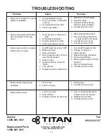 Preview for 14 page of Titan TG 8500 Owner'S Manual