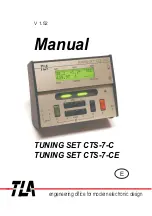 TLA TUNING SET CTS-7-C Manual preview