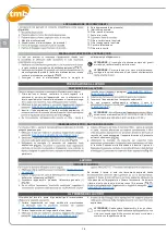 Preview for 14 page of TMB PICCOLO COMFORT PLUS Use And Maintenance Manual