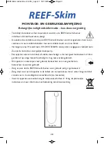 Preview for 31 page of TMC Aquarium REEF-Skim 100 AC Instructions For Installation And Use Manual