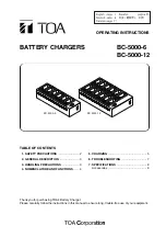 Preview for 1 page of Toa BC-5000-12 Operating Instructions Manual