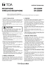 Preview for 1 page of Toa ER-2230W Instruction Manual